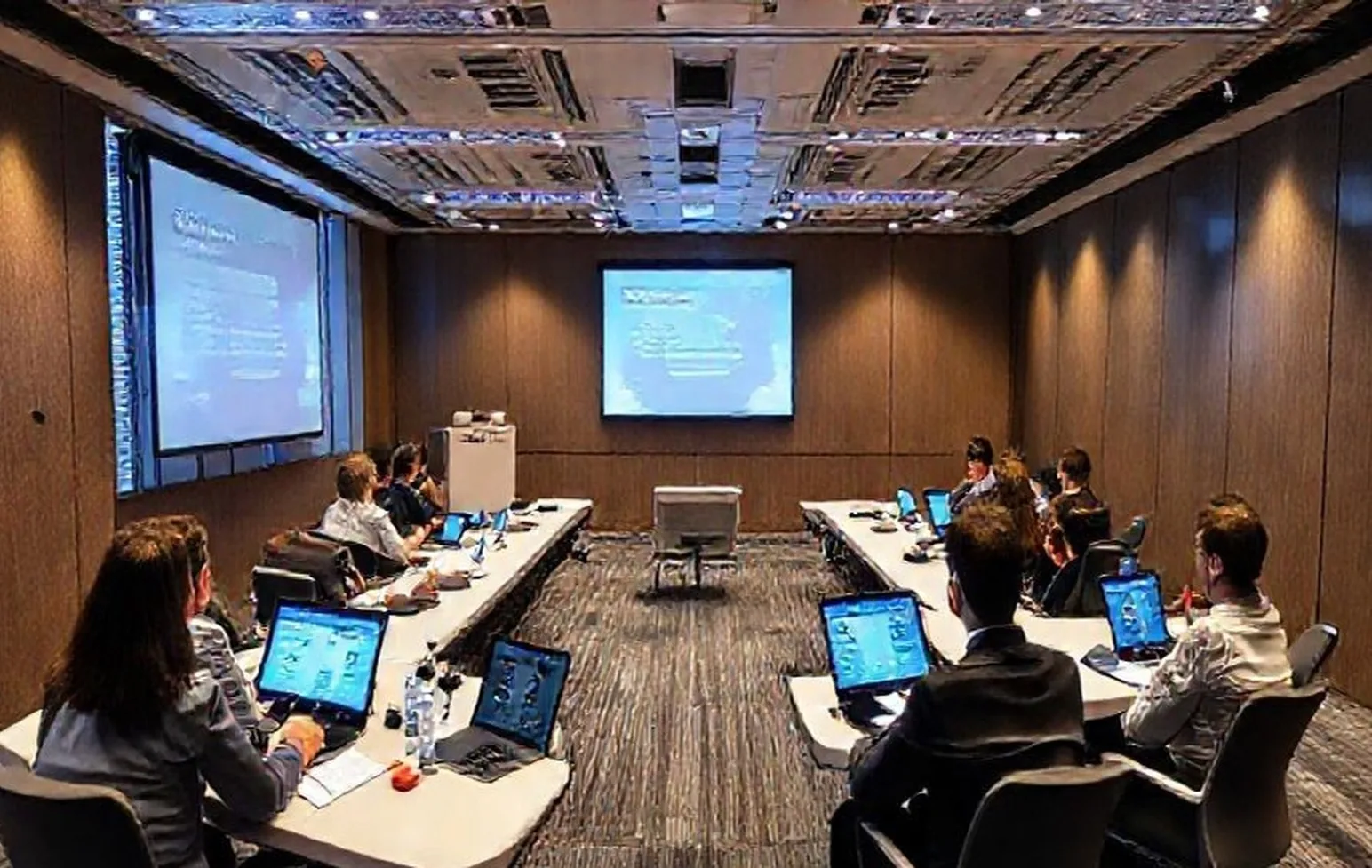 E-learning business seminar room